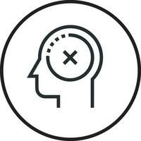 Brain idea symbol icon vector image. Illustration of the creative intelligence think design image