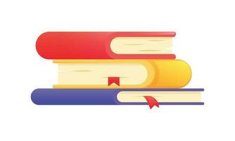 Vector gradient stack of books illustration