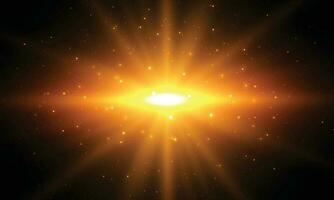 Vector black background with glowing light rays effect design vector
