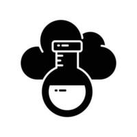 Cloud with flask showing concept vector of cloud experiment, customizable design