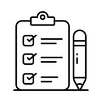 Carefully designed checklist icon represents a list of tasks or items to be completed, often used in productivity and organization apps vector