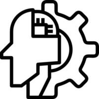 Brain idea symbol icon vector image. Illustration of the creative intelligence think design image