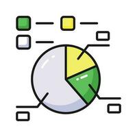 Grab this carefully crafted icon of Pie Graph, business analysis vector