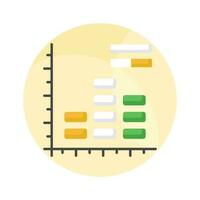 Get your hands on this creatively designed icon of histogram chart, data analytics vector