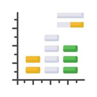 Get your hands on this creatively designed icon of histogram chart, data analytics vector