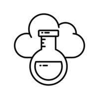 Cloud with flask showing concept vector of cloud experiment, customizable design