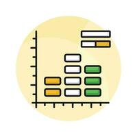 Get your hands on this creatively designed icon of histogram chart, data analytics vector