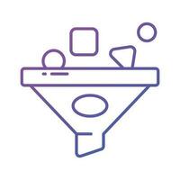 Data filtering vector design in trendy style, concept icon of data extraction