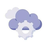 Trendy vector design of cloud network management in editable style