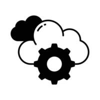 Trendy vector design of cloud network management in editable style