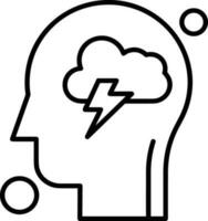 Brain idea symbol icon vector image. Illustration of the creative intelligence think design image