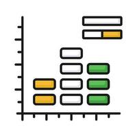 Get your hands on this creatively designed icon of histogram chart, data analytics vector