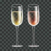 Vector set of different drink in the glass