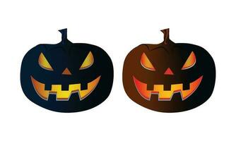 Vector realistic halloween pumpkin collection