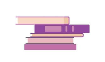 Vector hand drawn flat design stack of books