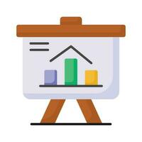 Beautiful designed vector of presentation board in modern style, easy to use icon