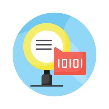 creativo icono de binario buscar en moderno estilo, Listo a utilizar vector