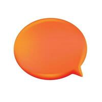 Vector 3d realistic render red round speech bubble balloon