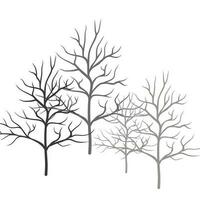 Tree without leaves silhouette vector elements