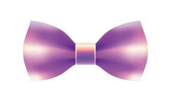 Vector beautiful violet bow isolated on the white