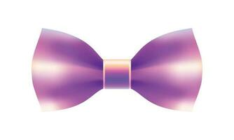 Vector beautiful violet bow isolated on the white