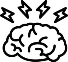 Brain idea symbol icon vector image. Illustration of the creative intelligence think design image