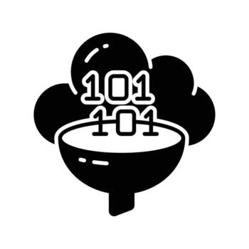 Data filtering vector design in trendy style, concept icon of data extraction