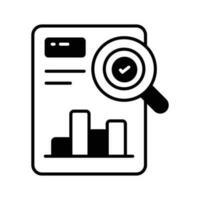 Grab this beautiful audit report icon in trendy style, ready to use icon vector