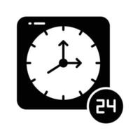 un icono de 24 hora Servicio y apoyo en editable estilo, prima vector