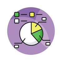 Grab this carefully crafted icon of Pie Graph, business analysis vector