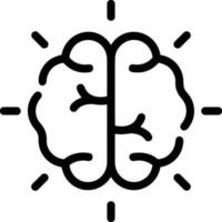 Brain idea symbol icon vector image. Illustration of the creative intelligence think design image