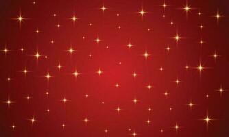 Vector merry christmas and new year greeting card with sparkle lights on red red