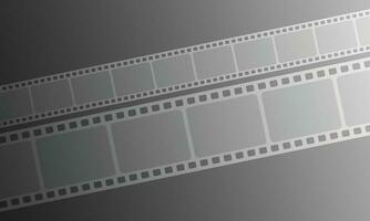Vector realsitic film strip on black background