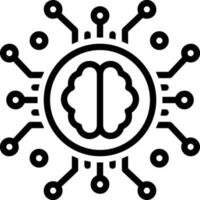 Brain idea symbol icon vector image. Illustration of the creative intelligence think design image