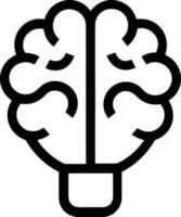 Brain idea symbol icon vector image. Illustration of the creative intelligence think design image