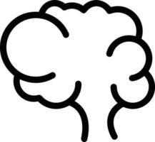 Brain idea symbol icon vector image. Illustration of the creative intelligence think design image