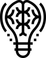 Brain idea symbol icon vector image. Illustration of the creative intelligence think design image