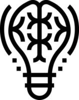 Brain idea symbol icon vector image. Illustration of the creative intelligence think design image