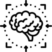 Brain idea symbol icon vector image. Illustration of the creative intelligence think design image