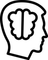 Brain idea symbol icon vector image. Illustration of the creative intelligence think design image