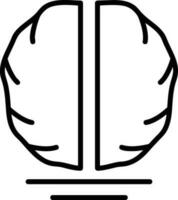 Brain idea symbol icon vector image. Illustration of the creative intelligence think design image