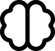 Brain idea symbol icon vector image. Illustration of the creative intelligence think design image