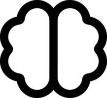 Brain idea symbol icon vector image. Illustration of the creative intelligence think design image