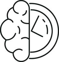 Brain idea symbol icon vector image. Illustration of the creative intelligence think design image