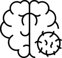 Brain idea symbol icon vector image. Illustration of the creative intelligence think design image