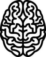 Brain idea symbol icon vector image. Illustration of the creative intelligence think design image