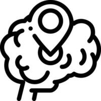 Brain idea symbol icon vector image. Illustration of the creative intelligence think design image