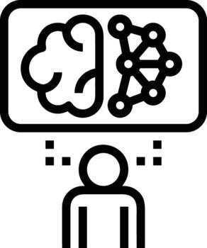 Brain idea symbol icon vector image. Illustration of the creative intelligence think design image