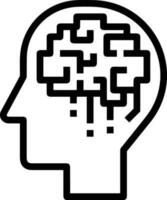 Brain idea symbol icon vector image. Illustration of the creative intelligence think design image