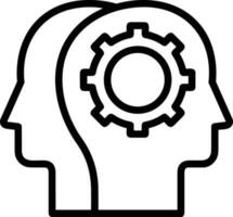 Brain idea symbol icon vector image. Illustration of the creative intelligence think design image